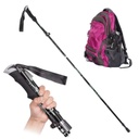 Collapsible Trekking Pole Walking Stick 5 Sections Ultra-light Telescopic Aluminum Alloy Outdoor Hiking Stick